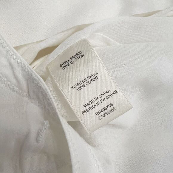 Rebecca Taylor Womens White Voile Pleated Tie Front Long Sleeves Blouse Size XS - Picture 6 of 6